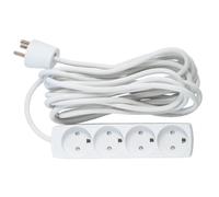 Deltaco 8532126 base múltiple 5 m 4 salidas ac blanco