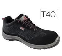 Deltaplus Asti Zapatos de Seguridad de Piel de Serraje, Talla 40, Negro