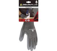 Deltaplus DPVE702PG07 - Guante de punto fino de poliéster, palma de poliuretano, color gris, talla 07