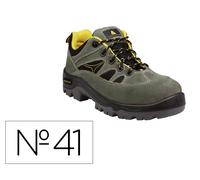 Deltaplus Trek Zapatos de seguridad de piel serraje, puntera y suela composite, verde, talla 41