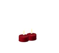 Deluxe Homeart Juego de velas LED sin llama para interiores, con tecnología Real Flame™, vela alimentada por batería (Burdeos)