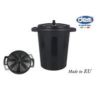 Dem Cubo de basura con tapa 100L Negro