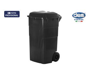 Dem Cubo de basura con tapa 240 Lt. Negro/Verde