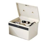 demaxiyad Caja de almacenamiento con bloqueo, contenedor de almacenamiento con cerradura de combinación, contenedor de doble capa, organizador de joyas para cartera, efectivo, documentos, artículos