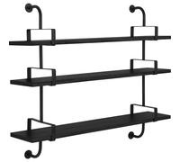 GUBI Estantería de pared Demon 3 niveles Black stained ash. 155 cm
