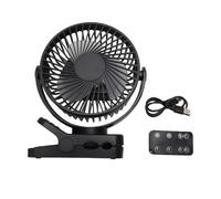Denash Ventilador Magnético con Clip, Ventilador USB de Rotación de 360°, Recargable de 12000 MAh con 3 Velocidades de Funcionamiento Silencioso, Función de Temporizador de 3 Colores LED, Portátil