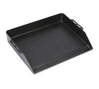 Denmay 48 x 36 cm plancha universal de hierro fundido para parrilla de gas, horno y estufa, sartén parrilla para RÖSLE VIDERO, Weber, CharBroil, Enders, Campingaz, Tepro y más, con canalón de grasa