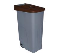 Denox Contenedor Reciclaje 85 Litros Abierto Encajable con Ruedas y Clip