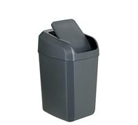 Denox Cubo de basura 30 litros gris antracita con tapa basculante y extraíble, diseño compacto y elegante para cocina y hogar