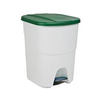 Denox Pedalbin Ecológico 40 Litros con Separador de Compartimentos y Enganches Laterales para Reciclaje de Residuos