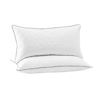 Deodar Almohadas de Plumas y Plumón 40x80, 2 Piezas Lujosa Almohada de Hotel para Dormir con Exquisito Bordado, Funda 100% Algodón, Orgánico Hipoalergénico, Lavable, Öko-Tex y RDS Certificada