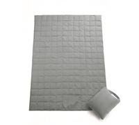 Deodar Manta de Camping termoaislante 150 × 200 cm, Repelente al Agua, Cortavientos y térmica, función Poncho, con certificación Oeko-Tex, Gris, con Bolsa de compresión