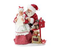 Department 56 Possible Dreams Christmas Traditions Figura de Papá Noel y la señora Claus Más letras para las cláusulas, 10.5 pulgadas, multicolor