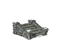 Department 56 Village - Accesorio para escalones de Piedra caliza, Gris, Blanco, 8,4 x 3,6 x 8,4 cm