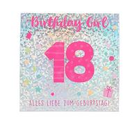 Depesche 0011694-001 - Tarjeta de Felicitación Cumpleaños 18º, Diseño Desplegable con Música, Elementos Luminosos y Mensaje Original, Incluye Sobre, Formato 15,5 x 15,5 cm
