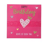 Depesche 0011694-015 - Tarjeta de Felicitación Postal Cumpleaños Plegable con Música, Elementos de Luz y Mensaje Original, Tarjetas Incluye Sobre, Formato 15,5 x 15,5 cm