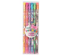 Depesche 12279 Ylvi - Lápices de Colores Colour Twinnies, 6 lápices de Colores con 2 Colores Cada uno y Gomas de borrar