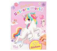Depesche 12703 Ylvi Create your Unicorn World - Libro de pegatinas con 20 páginas de fondo de colores para personalizar, incluye 6 hojas de pegatinas