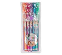 Depesche Set de rotuladores de gel 12743 TOPModel – 5 colores con purpurina en estuche transparente