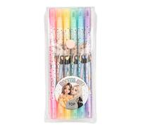 Depesche Rotuladores TOPModel 13385 - Juego 6 Colores Pastel, Doble Punta (Ancho y Fino) en Estuche