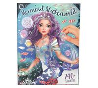 Depesche – Libro pegatinas metálicas TOPModel Mermaid – 26 págs. fondos marinos, 4 págs. accesorios
