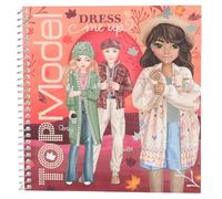 Depesche 13573 TOPModel Cosy - Libro de pegatinas con 24 páginas preimpresas para diseñar conjuntos, incl. 11 hojas de pegatinas