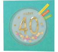 Depesche 13593.03 Tarjeta plegable Paper Love para cumpleaños, con texto a juego y diseños coloridos, sin texto interior, tarjeta plegable con sobre