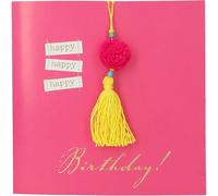 Depesche 13593.17 Tarjeta plegable Paper Love para cumpleaños, con texto a juego y diseños coloridos, sin texto interior, tarjeta plegable con sobre