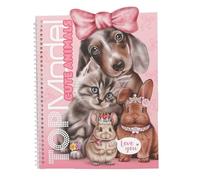 Depesche Libro de pegatinas TOPModel 13736 Cute Animals Dress Me Up, 24 págs, 7 págs accesorios