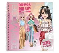 Depesche 13832 TOPModel Dress Me Up - Libro de pegatinas «Shopping Tour», con 24 páginas con motivos de modelos para personalizar, incluye 11 hojas de pegatinas