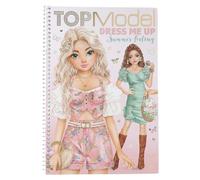 Depesche 13833 TOPModel Summer Feeling - Libro de Pegatinas Dress Me Up con 24 páginas de Motivos de Modelos para Decorar, Incl. 7 páginas de Pegatinas de Accesorios