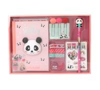 Depesche 13904 TOPModel Create Your Diary: set de diario con cuaderno en rosa y una cabeza de panda en 3D, incluye cinta washi, pegatinas, lápiz y mucho más.