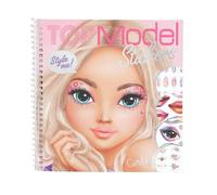 Depesche 13984 TOPModel Face Dress Me Up: libro de pegatinas con 24 páginas de retratos de modelos para decorar, incluye 7 páginas de pegatinas de accesorios.