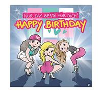 Depesche Tarjeta de felicitación con música, divertida tarjeta de cumpleaños con diseño de arco, texto a juego y texto en el interior, incluye sobre, 17 x 16,5 cm