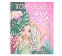 Depesche TopModel 12470 - Libro para colorear Stick & Shine, 24 páginas con bonitos motivos, para colorear y diseñar