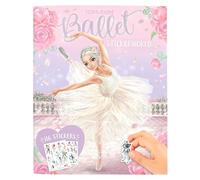 Depesche TopModel 13049 Stickerworld Ballet - Libro de Pegatinas con 20 páginas de Fondo ilustradas para Personalizar, Incluye 3 Pegatinas de Doble página