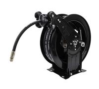 Depisuta Carrete de manguera para hidrolavadora de 3/8" x 32.81 pies, retráctil, resistente, para montaje en pared o suelo, rebobinado automático con bloqueo de longitud, 4000 PSI.