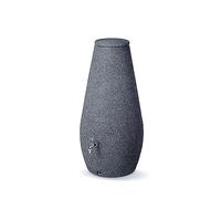 Depósito de agua de lluvia Goccia de 200 litros, de material resistente a los rayos UV y a la intemperie, resistente a las heladas, barril de lluvia con tapa y dos roscas de 3/4 pulgadas
