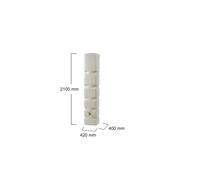 Depósito exterior polipropileno beige 300 litros 210x42x40 cm