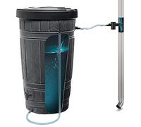 Tanque de Agua de Lluvia Prosperplast Woodcan 265L Negro con Set de Accesorios Icanset7