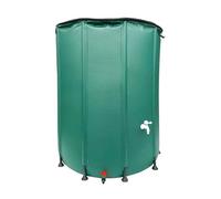Depósito plegable de 300 litros para agua de jardín, depósito portátil de PVC para almacenamiento de líquidos con grifo, tapa con cremallera y conector de manguera