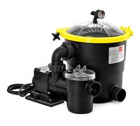 Depuradora de piscina TOPFILTER 4.800 l/h, ULTRASILENCIOSO bomba de solo 80W con prefiltro y conexión Intex ® / Bestway ® 32 y 38 mm