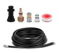 DERASL Kit de Manguera para Limpieza a Presión de Kärcher 30M, 180 Bar 2610 PSI de Manguera de Drenaje, Incluye Adaptadores para Karcher K2-K7 y LAVOR