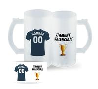 DEREGALOOS Jarra de Cerveza de Fútbol Personalizada del F.C. Valencia para forofos y aficionados