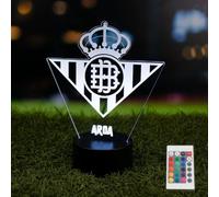 DEREGALOOS Lámpara LED Personalizada Betis. Escudo personalizado Betis con luz. Regalos Originales fútbol. Regalos para Aficionados del Futbol.