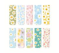 Dermalyx 10 Piezas Marcadores Magnéticos, Diseño De Flores, Hermoso Separador Magnético Para Adultos Y Niños, Conjunto De Señaladores Imantados