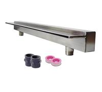 Derramadero de cascada para fuente de piscina, kit de fuente de agua al aire libre, montaje en pared con accesorios, sistema de flujo de agua decorativo para jardín, ideal para hoteles y villas