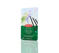 Derwent 2306022 - Set de 12 Lápices de Colores Tonos Pastel Academy, Núcleo Suave para Colorear y Dibujar, Barril Redondo, Incluye Estuche Compacto