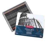 Derwent 34202 - Set de 24 Lápices en Grados 9H-13B, Grafito de Calidad Profesional para Todos los Artistas, Principiantes y Profesionales, Pensado para Bocetos, Dibujos, Sombreados e Ilustraciones