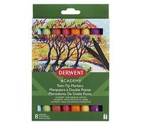 DERWENT 98208 - Pack 8 rotuladores de dos puntas (punta fina y punta biselada)